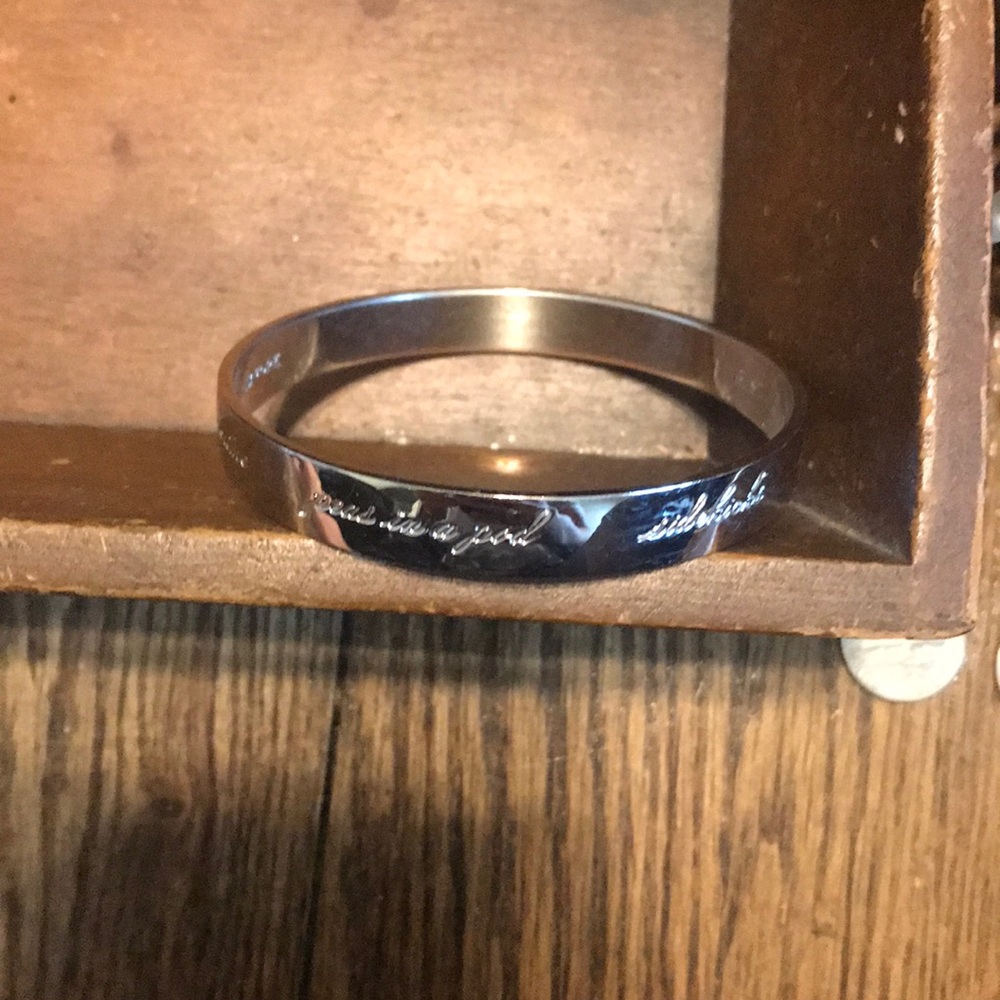 Silver bangle bracelet